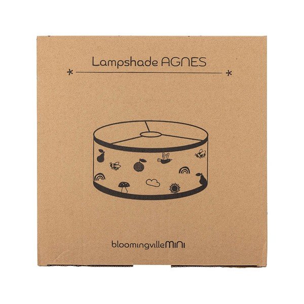 Biele/hnedé detské tienidlo s textilným tienidlom ø 34 cm Agnes – Bloomingville Mini-image-3