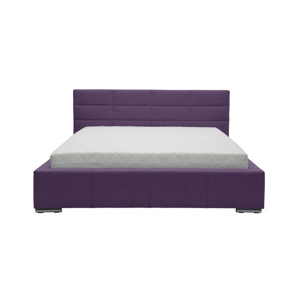 Fialová dvojlôžková posteľ Mazzini Beds Reve, 160 × 200 cm-image-1