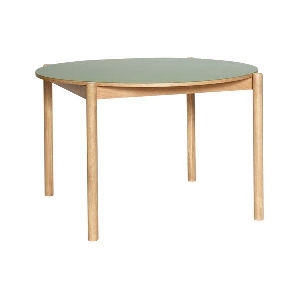 Okrúhly jedálenský stôl z dubového dreva ø 115 cm Oblique – Hübsch