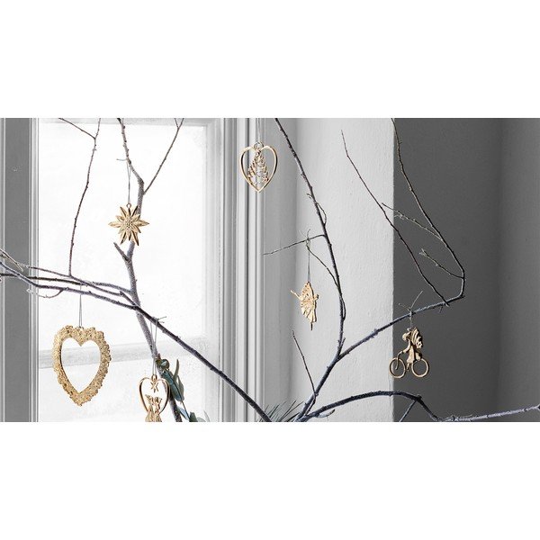 Závesná vianočná dekorácia v zlatej farbe Kähler Design-image-3