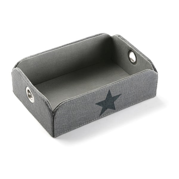 Sivý úložný box VERSA Star, 20 × 13 cm