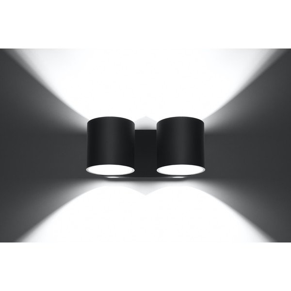 Čierne nástenné svietidlo Solux Roda-image-4