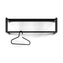 Čierny kovový nástenný vešiak s poličkou 80 cm Smooth – Spinder Design