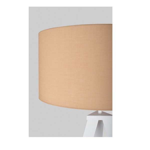 Stojacia lampa s bielymi kovovými nohami a béžovým tienidlom Bonami Essentials Kiki-image-3
