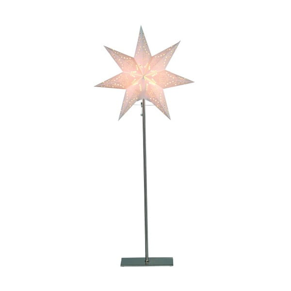 Krémová svietiaca hviezda so stojanom Best Season Sensy Mini, 83 cm