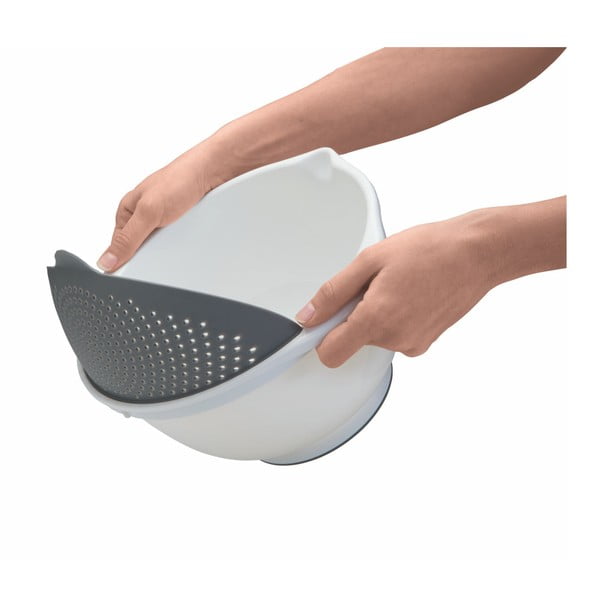 Biela miska s cedidlom 2v1 Metaltex, Ø 28 cm-image-1