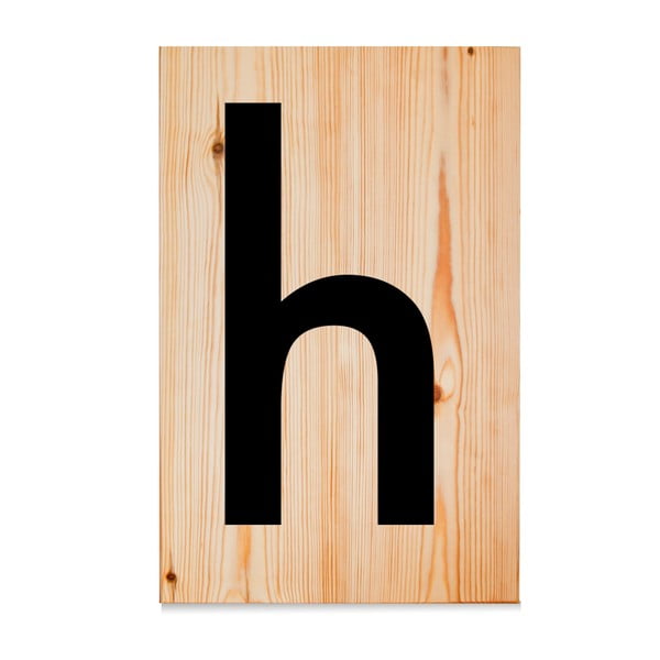 Drevená ceduľa Letters H