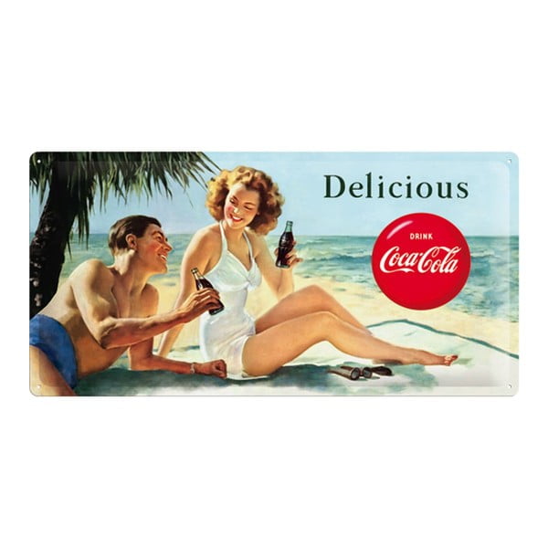 Plechová ceduľa Coca Cola Beach