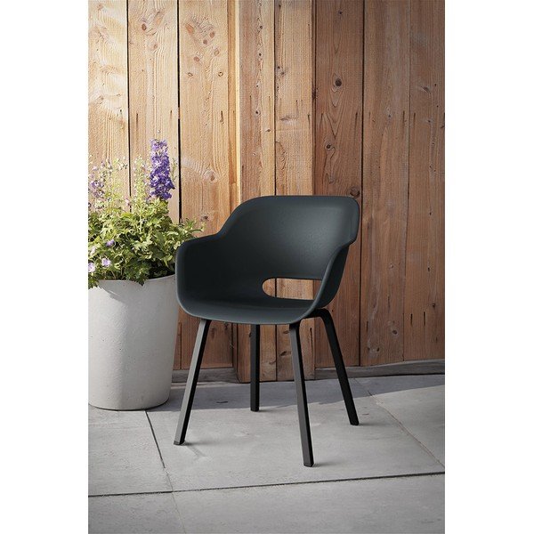 Antracitové kovové/plastové záhradné stoličky v súprave 2 ks Noa Duo – Keter-image-1