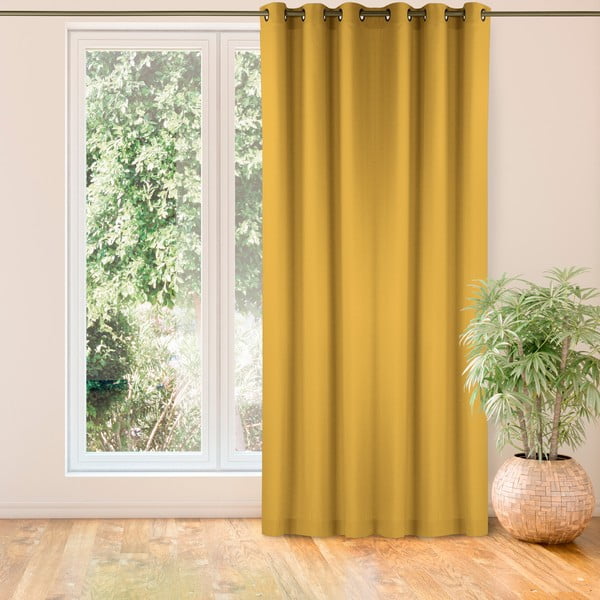 Záves v horčicovej farbe 140x300 cm Carmena - Homede-image-1