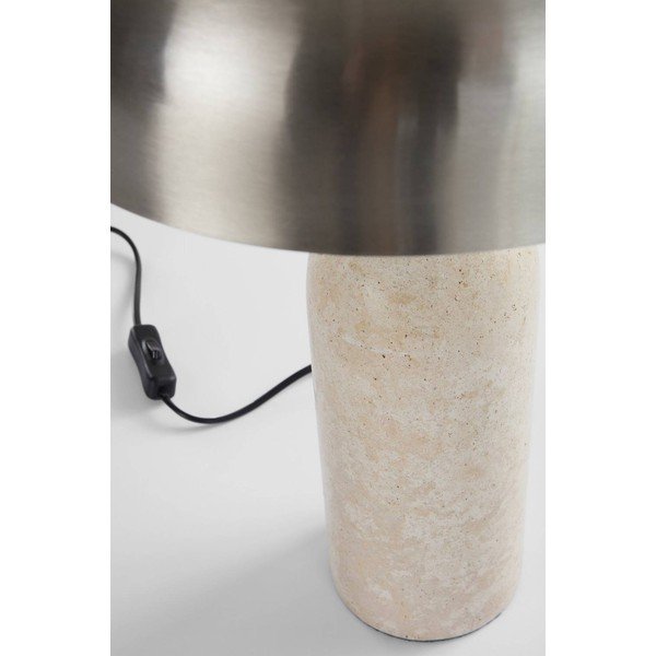 Stolová lampa 
z travertínu
 v striebornej farbe (výška  46 cm) Ina – Jotex-image-4