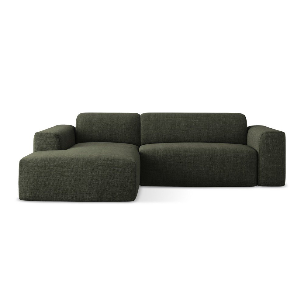 Zelená rohová pohovka (ľavý roh/s leňoškou) Keli – Makamii