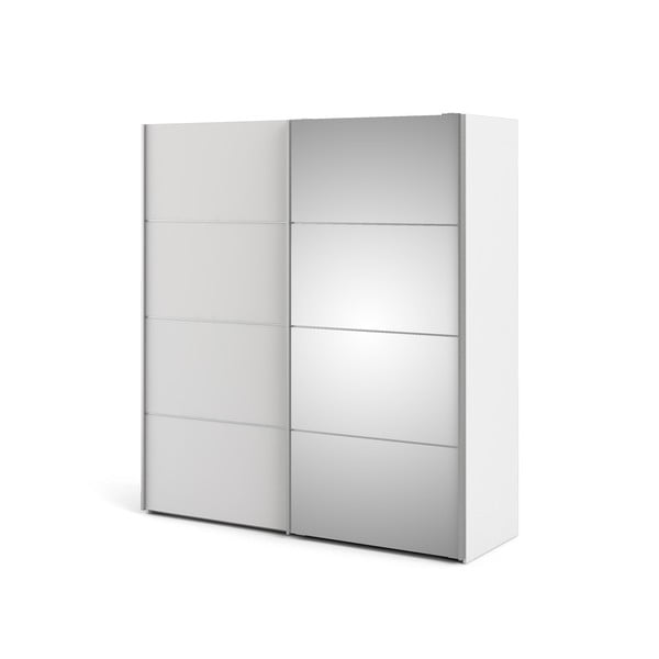 Biela šatníková skriňa so zrkadlom Tvilum Verona, 182 x 202 cm-image-4
