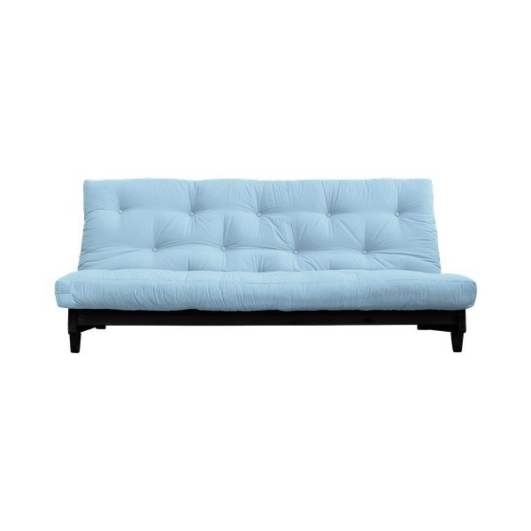 Rozkladacia pohovka so svetlomodrým poťahom Karup Design Fresh Black/Light Blue