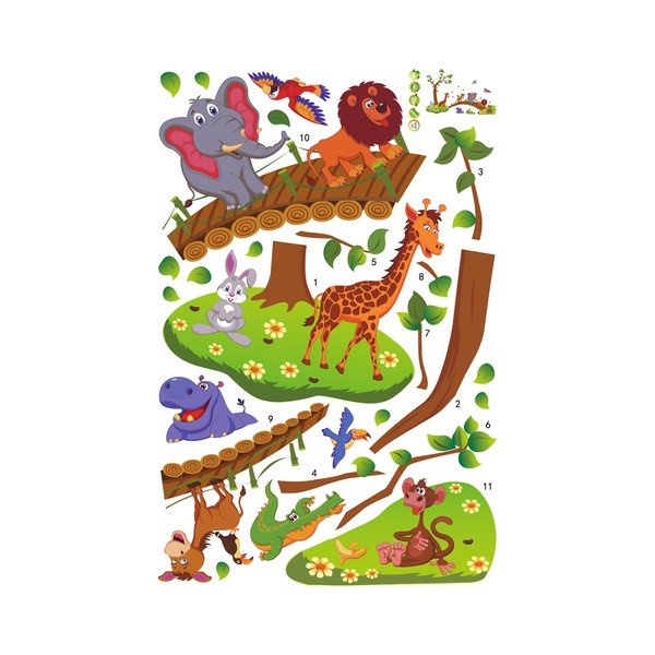 Sada nástenných detských samolepiek Ambiance Wooden Bridge-image-2