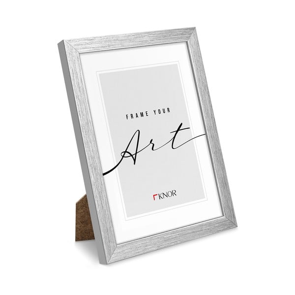 Stojací/na stenu rámček v striebornej farbe 20x26 cm – knor
