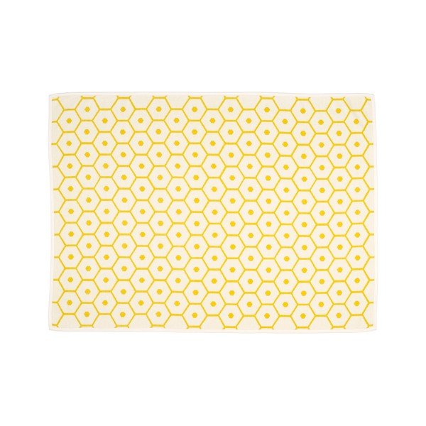 Žltá deka s prímesou vlny 140x180 cm Honey Lemon – Pappelina-image-1