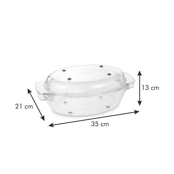 Sklenený pekáč s poklopom 21x35 cm GrandChef – Tescoma-image-2