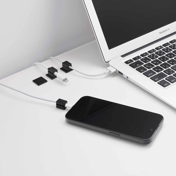 Čierne kovové organizéry v súprave 5 ks na káble Smart – YAMAZAKI-image-3