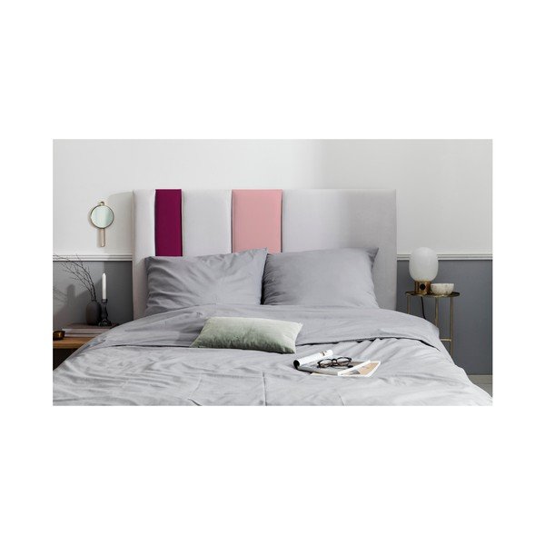 Sivo-ružové čelo postele Mazzini Sofas Dahlia, 120 × 140 cm-image-4