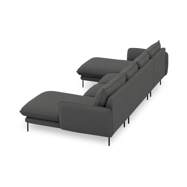 Tmavosivá pohovka do "U" Cosmopolitan Design Vienna-image-4