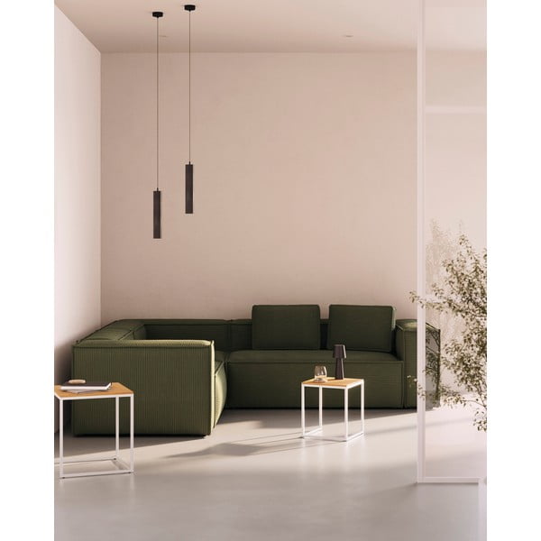 Čierne závesné svietidlo s kovovým tienidlom ø 8 cm Maude – Kave Home-image-1