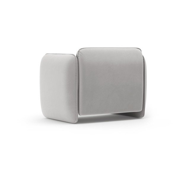 Svetlosivé zamatové kreslo Georgia – Micadoni -image-3