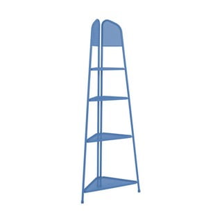 Modrá kovová rohová polica na balkón ADDU MWH, výška 180 cm