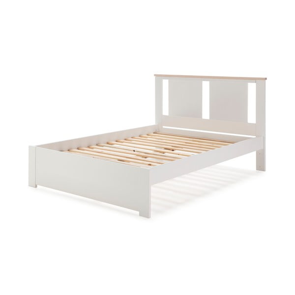 Biela dvojlôžková posteľ s roštom 140x190 cm Enara – Marckeric