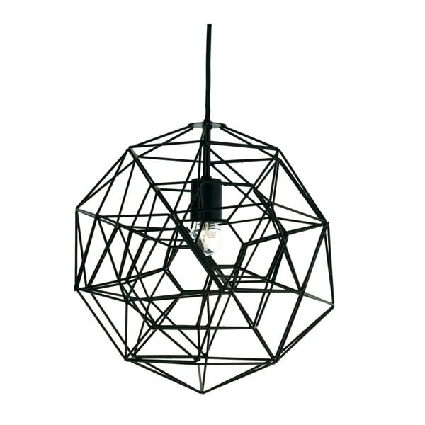 Čierne železné stropné svietidlo Pols Potten Hexacomplex, Ø 36 cm