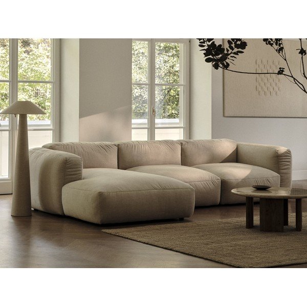 Tmavomodrá zamatová pohovka 320 cm Martina – Micadoni -image-1