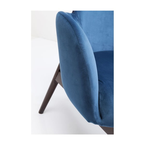 Modré kreslo ušiak Kare Design Aroha Velvet-image-4