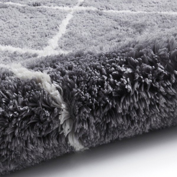 Sivo-krémový ručne tuftovaný koberec Think Rugs Morocco Grey & Cream, 150 × 230 cm-image-4