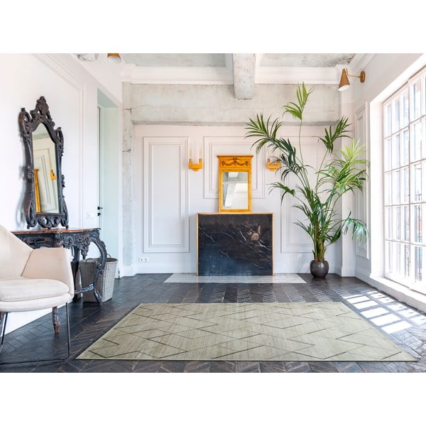 Krémový koberec z viskózy Universal Belga, 70 x 110 cm-image-1