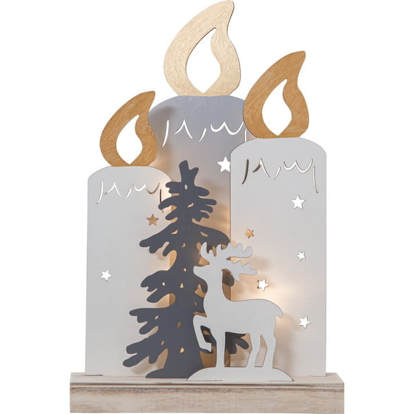 Biela svetelná dekorácia s vianočným motívom Fauna – Star Trading