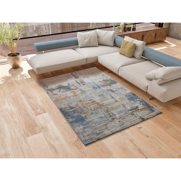 Modrý/béžový koberec 77x150 cm Springs – Universal-image-1