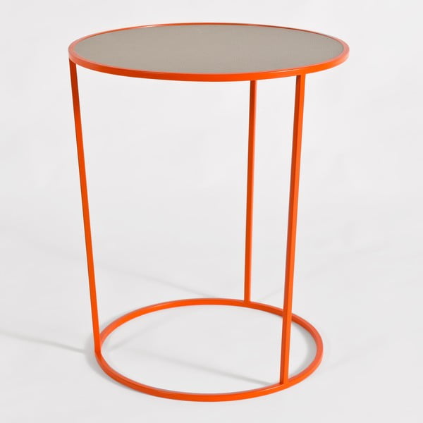 Oranžovo-sivý odkladací stolík MEME Design Constance