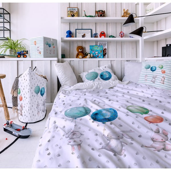 Bavlnené detské obliečky Butter Kings Flying Bunnies, 100 x 130 cm-image-1