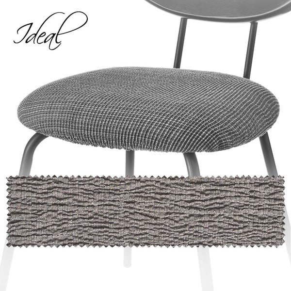 Sivý napínací poťah na stoličku Ideal – Casa Selección-image-3