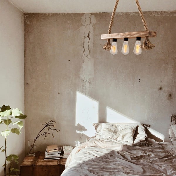 Závesné svietidlo v prírodnej farbe Erebos – Opviq lights-image-1