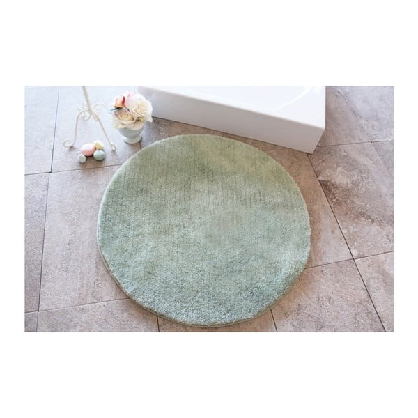 Zelená kúpeľňová predložka Confetti Bathmats Colors of Dark Green, ⌀ 90 cm