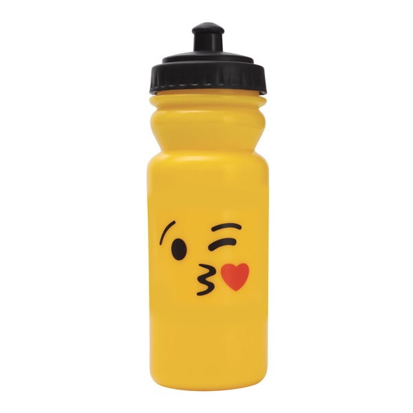 Športová fľaša na vodu Bergner Emoticon Heart Kiss, 600 ml