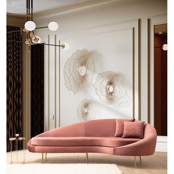 Svetloružová pohovka 255 cm Eses – Artie-image-1