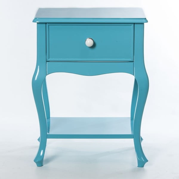 Odkladací stolík Purl Turquoise, 44x33x60 cm