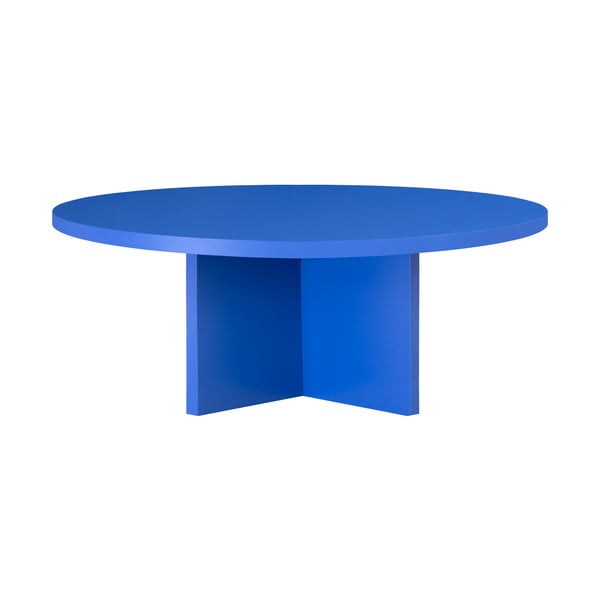 Modrý okrúhly konferenčný stolík ø 100 cm Pausa – Really Nice Things-image-4