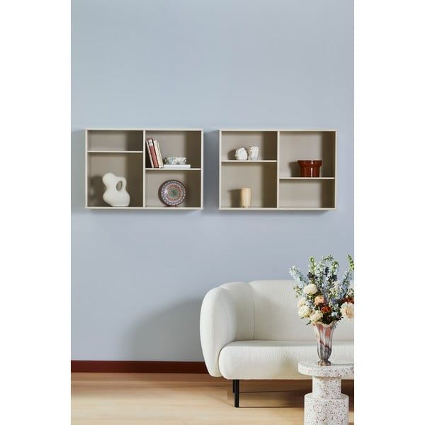 Béžová závesná knižnica 89x61 cm Mistral – Hammel Furniture-image-3