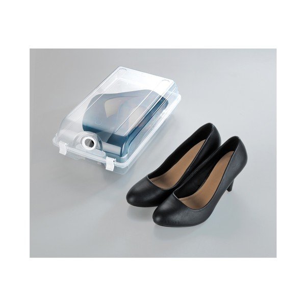 Transparentné úložný box na topánky Wenko Smart, šírka 19,5 cm-image-1