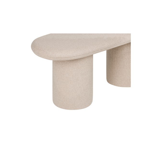 Béžová vlnená polstrovaná lavica Rull – noo.ma-image-2