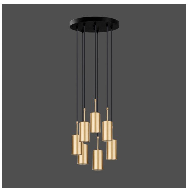 Závesné svietidlo v zlatej farbe Squid Lighting Geo, výška 120 cm-image-1