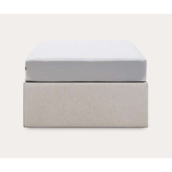 Béžová čalúnená jednolôžková posteľ s úložným priestorom 90x190 cm Matters – Kave Home-image-4